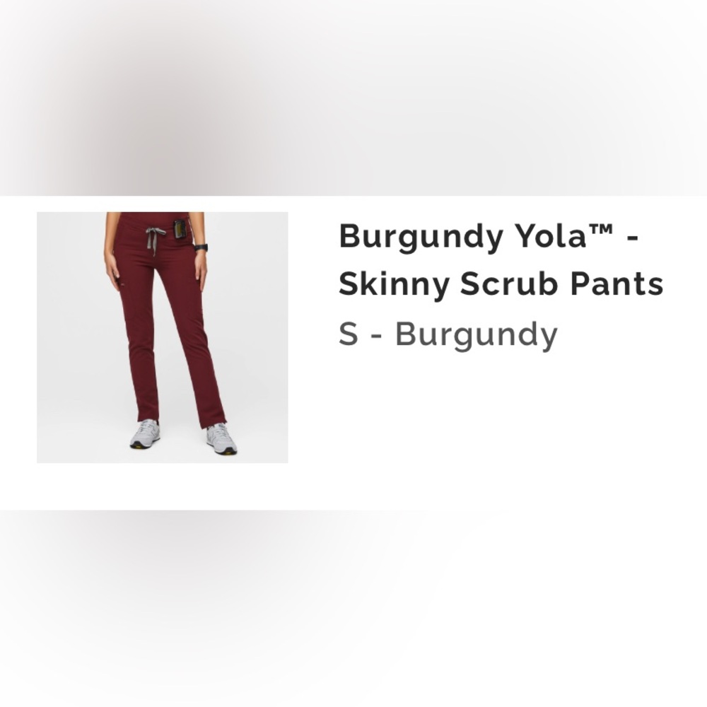 Figs Yola Burgundy Skinny Pants Never Worn W Tags